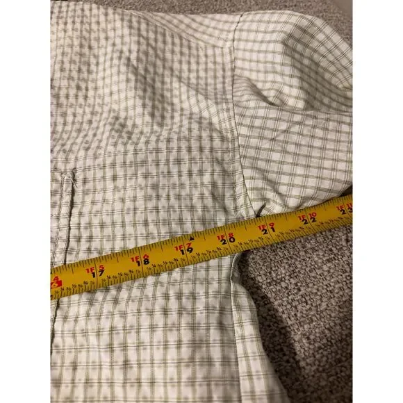 Max Studio London Green Plaid Popover Blouse Relaxed Fit Long Sleeve Women’s XS - Picture 5 of 6